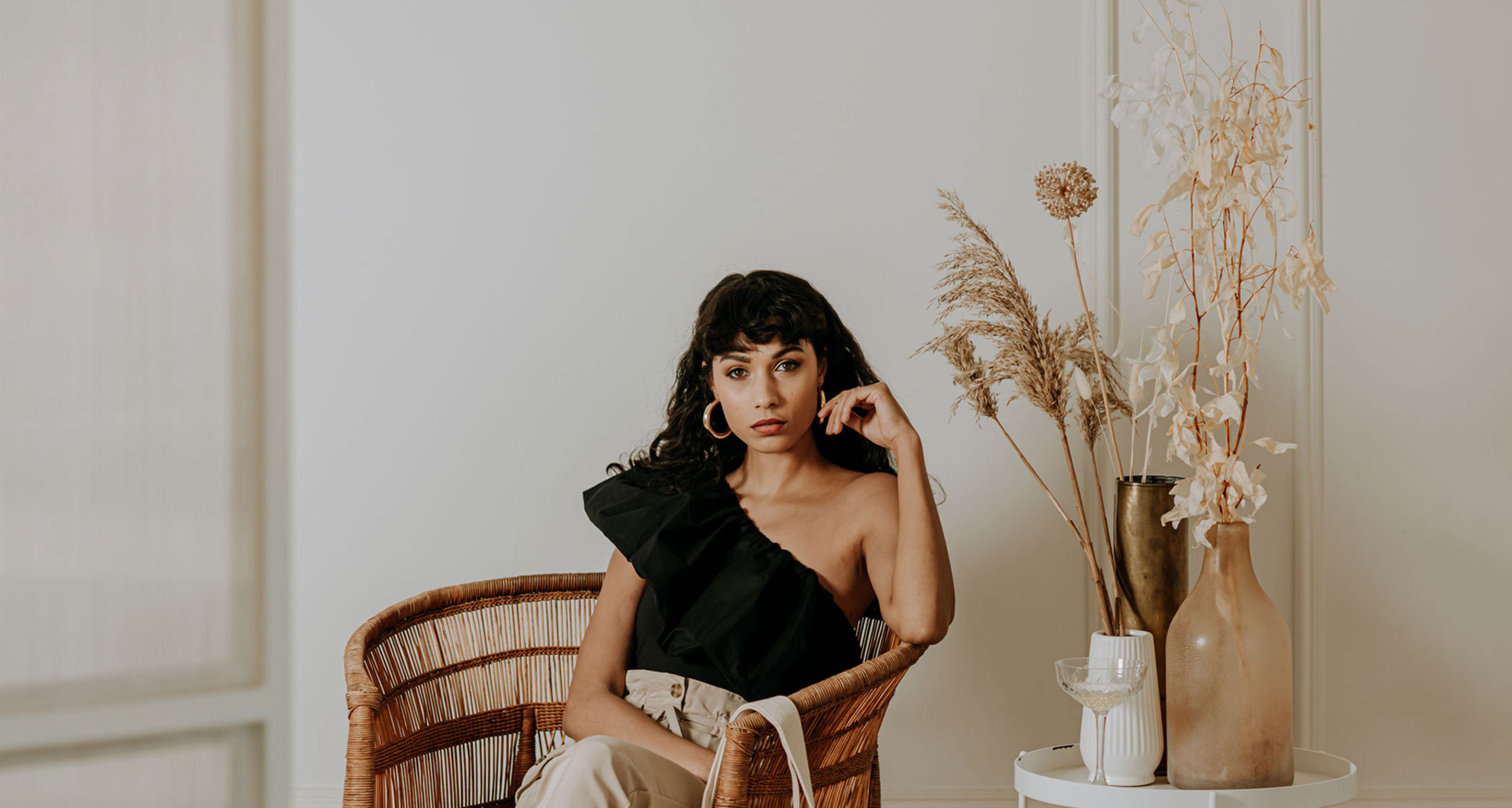 Woman sitting on a chair